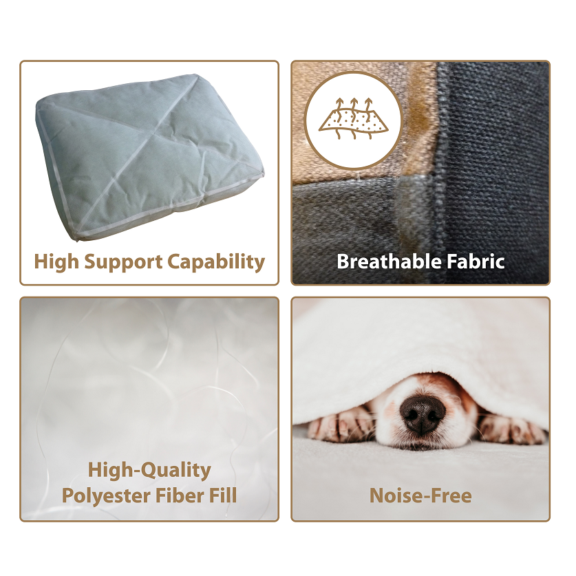 Ellie-Bo Striped Black and Brown Dog Bed