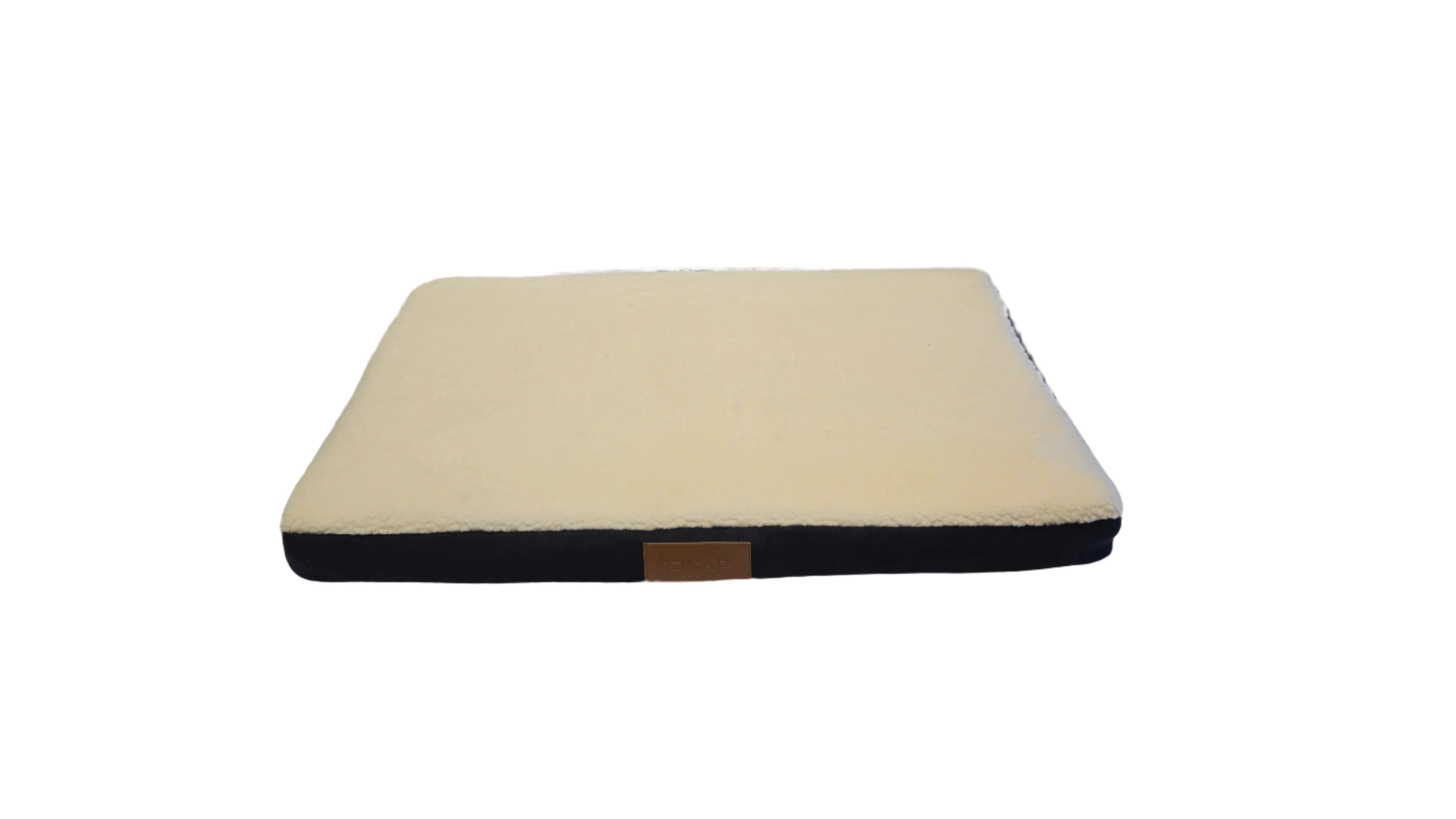 Ellie-Bo Black Memory Foam Dog Bed with Faux Suede and Sheepskin Topping