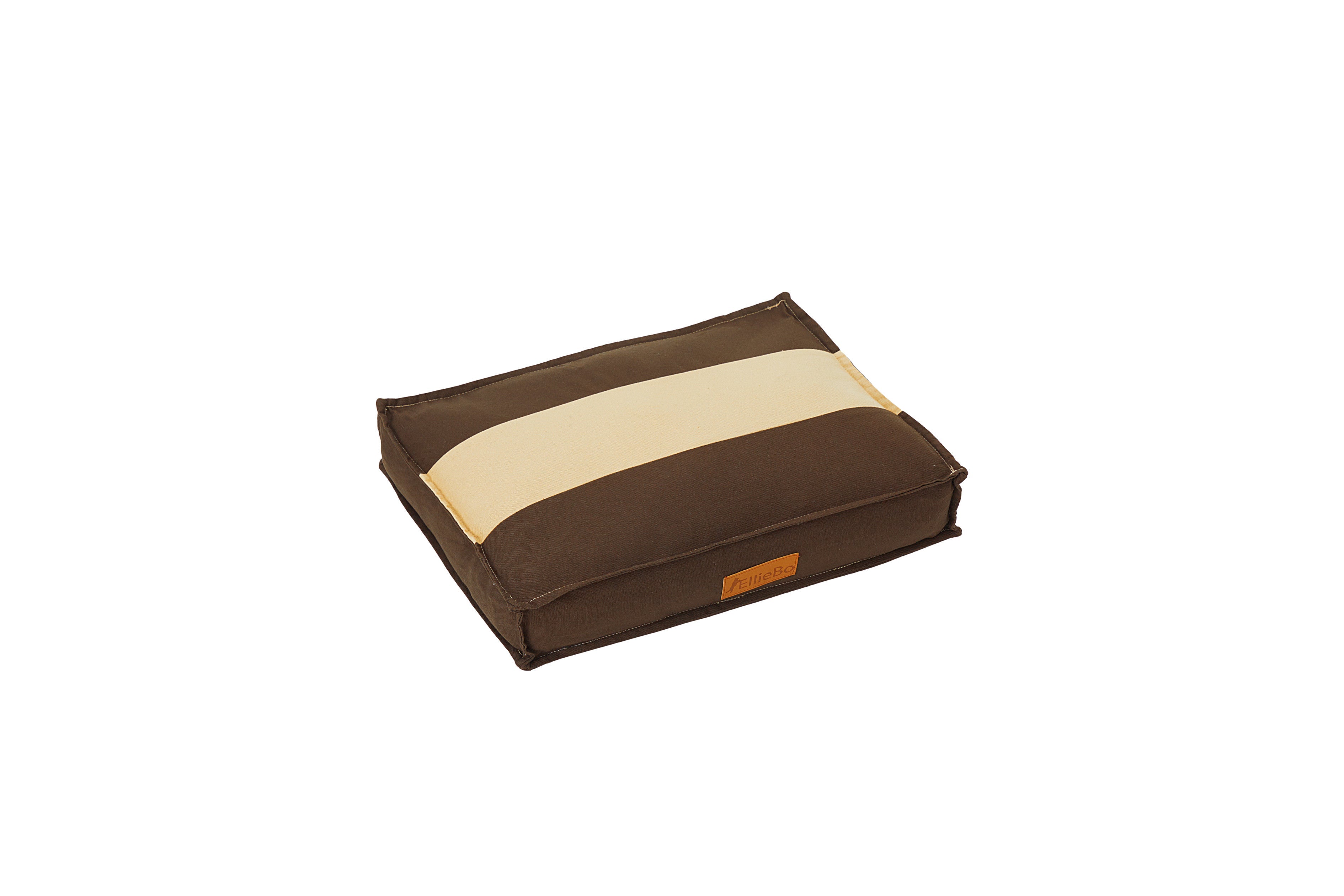 Ellie-Bo Orthopaedic Foam Striped Brown and Cream Dog Bed
