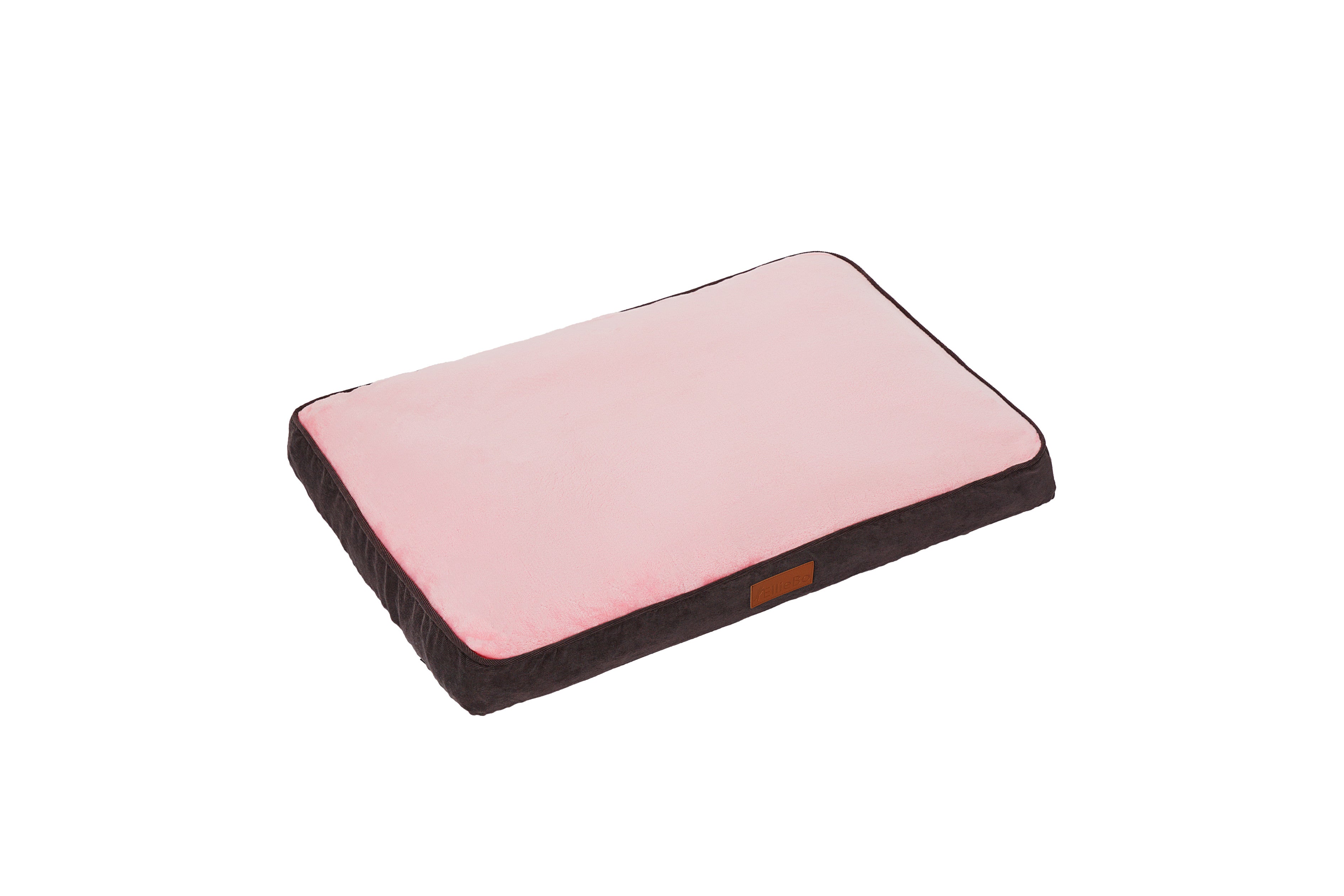 Ellie-Bo Dog Bed with Brown Corduroy Sides and Pink Faux Fur Topping