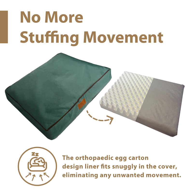 Ellie-Bo Orthopaedic Foam Green Waterproof Dog Bed
