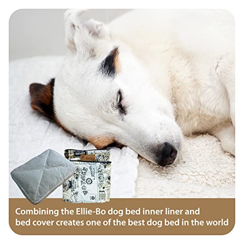Ellie-Bo Beige Dog Bed Cover in Voyager Fabric with Non-Slip Base