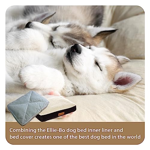 Ellie-Bo Black Dog Bed with Faux Suede and Sheepskin Topping