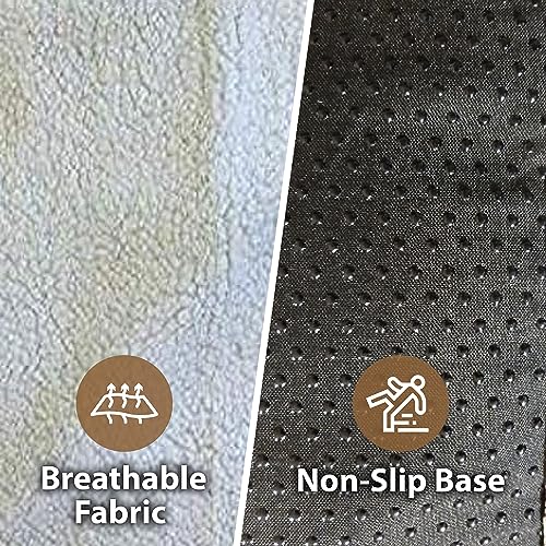 Ellie-Bo Brown Dog Bed Cover with Faux Suede and Sheepskin Topping