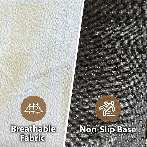 Ellie-Bo Blue Dog Bed Cover with Faux Suede and Sheepskin Topping