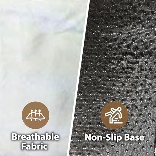 Ellie-Bo Dog Bed Cover with Brown Corduroy Sides and Beige Faux Fur Topping