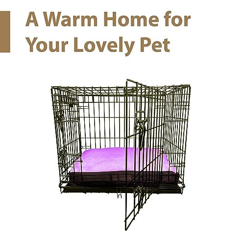 Ellie-Bo Dog Bed with Brown Corduroy Sides and Pink Faux Fur Topping
