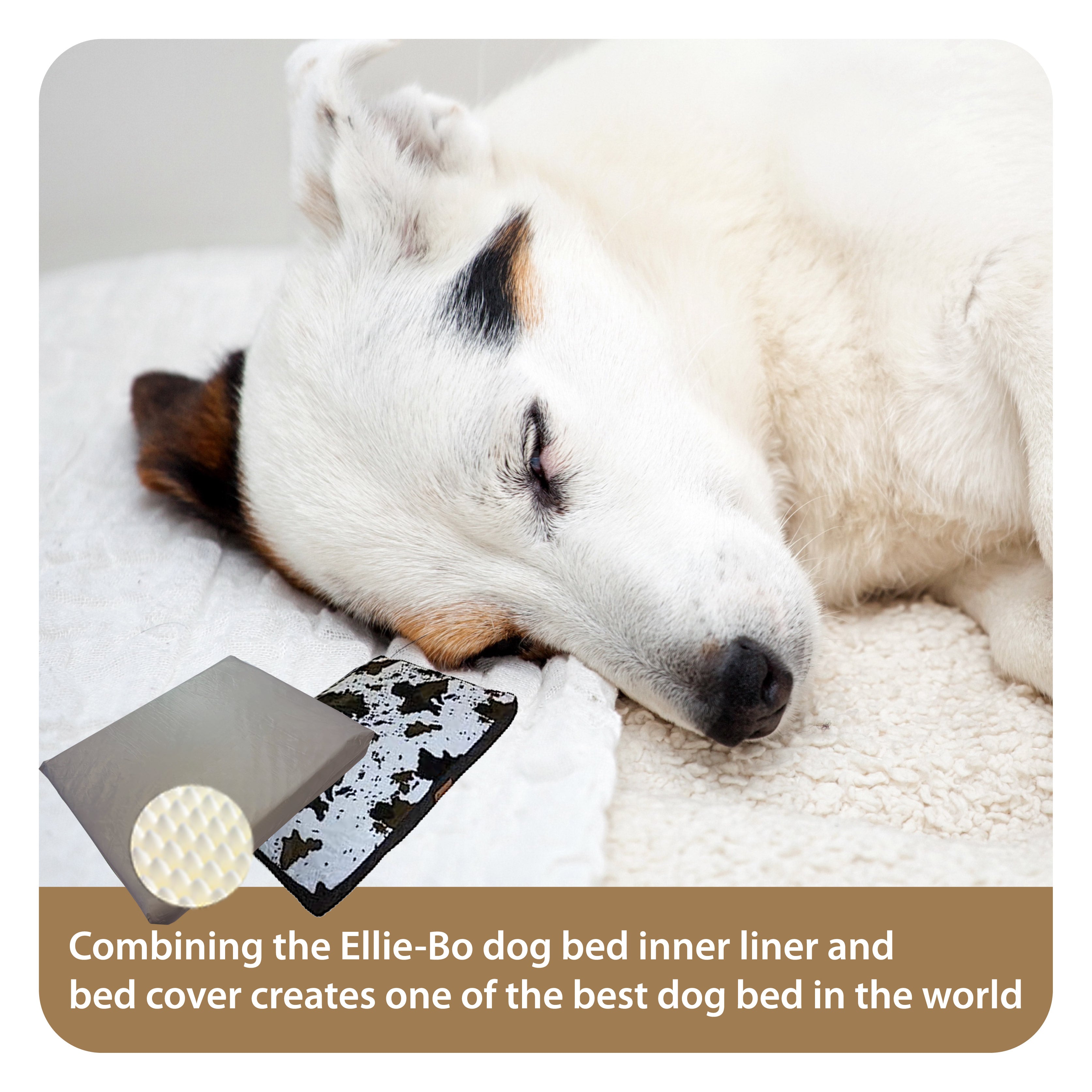 Ellie-Bo Orthopaedic Foam Cowhide Pattern Dog Bed