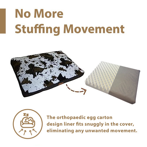 Ellie-Bo Orthopaedic Foam Cowhide Pattern Dog Bed
