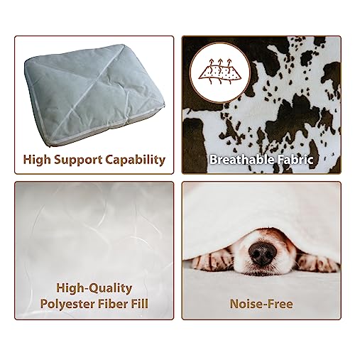 Ellie-Bo Cowhide Pattern Dog Bed