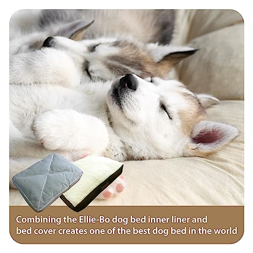 Ellie-Bo Brown Dog Bed with Faux Suede and Sheepskin Topping