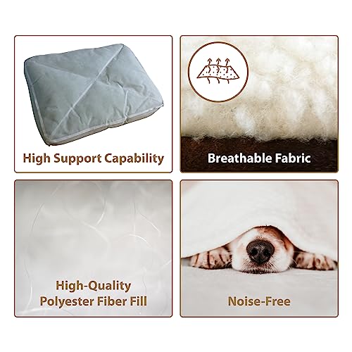 Ellie-Bo Brown Dog Bed with Faux Suede and Sheepskin Topping