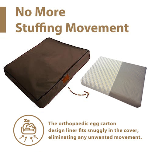 Ellie-Bo Orthopaedic Foam Brown Waterproof Dog Bed