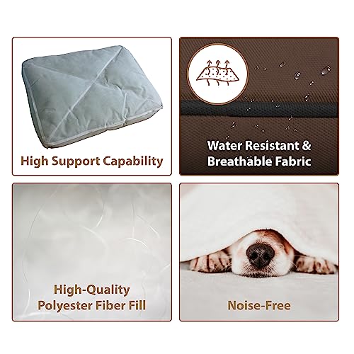 Ellie-Bo Brown Water-resistant Dog Bed