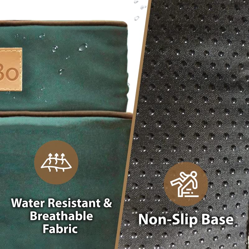 Ellie-Bo Green Water-resistant Dog Bed Cover