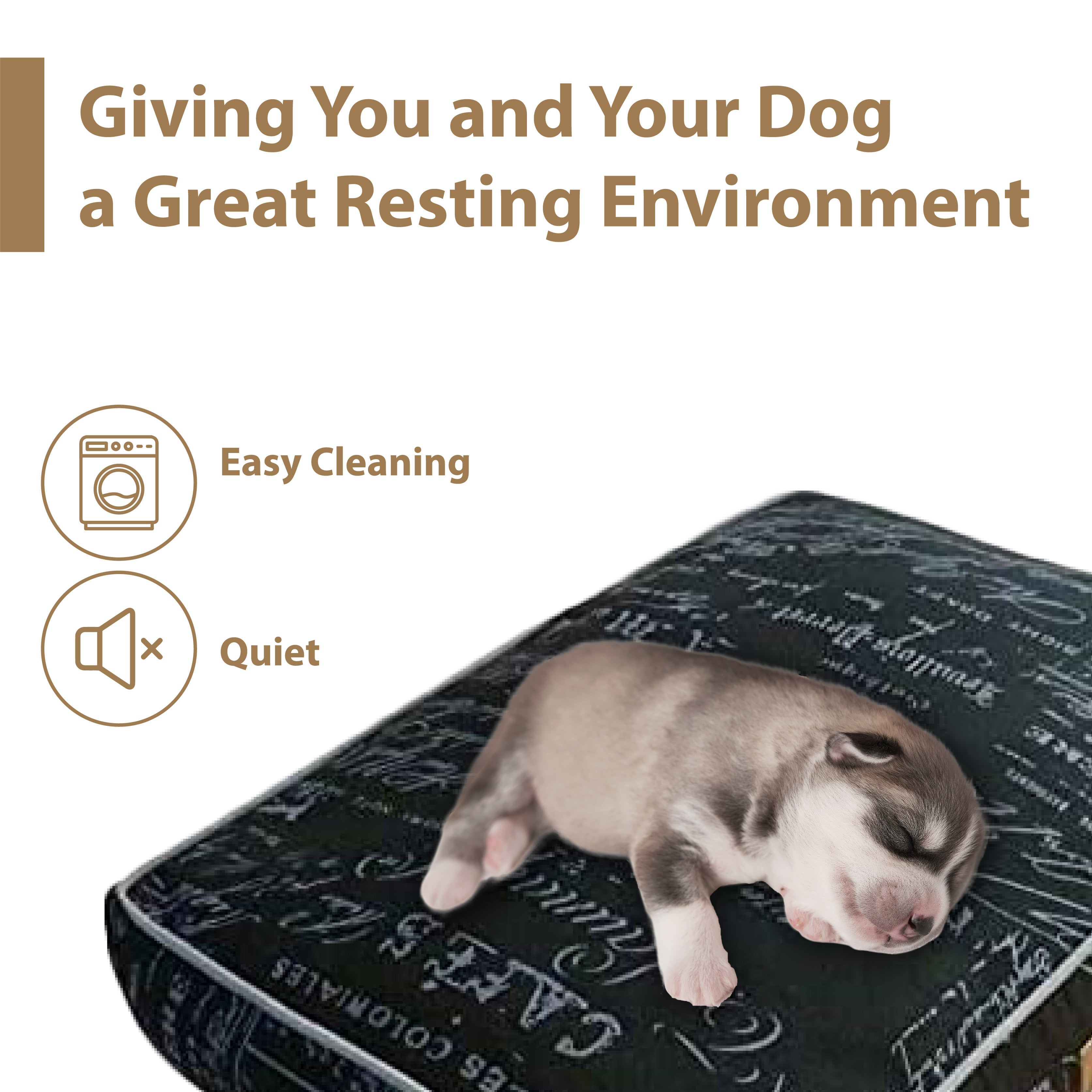 Ellie-Bo Orthopaedic Foam Black Dog Bed in Voyager Style