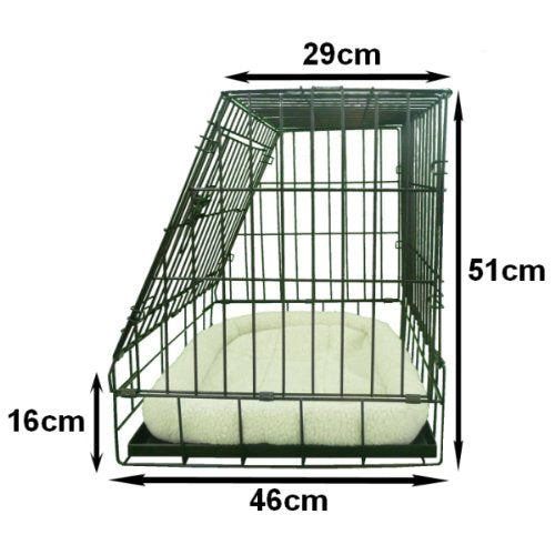 Ellie-Bo Deluxe Slanted Dog Cage in Black
