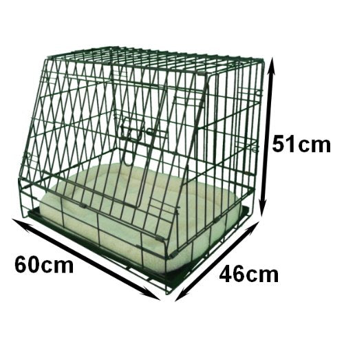 Ellie-Bo Deluxe Slanted Dog Cage in Black