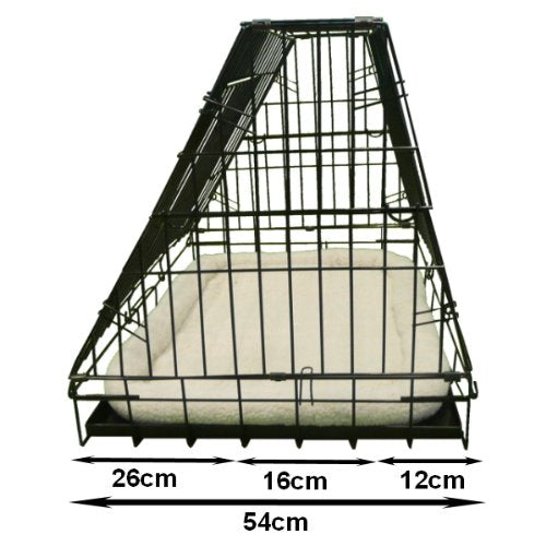 Ellie-Bo Deluxe Slanted Dog Cage in Black
