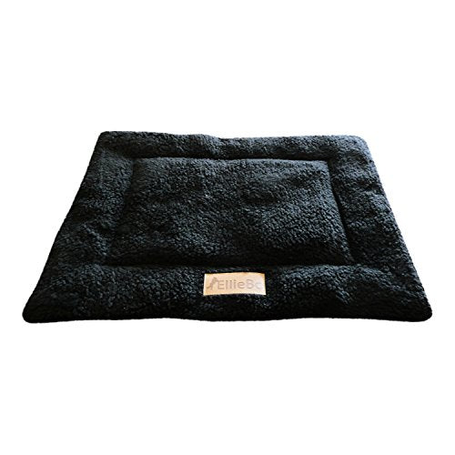 Ellie-Bo Black Sherpa Fleece Cage Mat