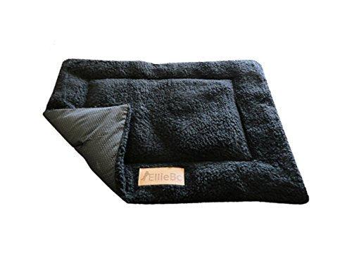 Ellie-Bo Black Sherpa Fleece Cage Mat