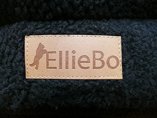 Ellie-Bo Black Sherpa Fleece Cage Mat