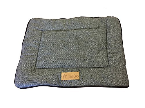 Ellie-Bo Duo Reversible Tweed and Black Faux Fur Cage Mat