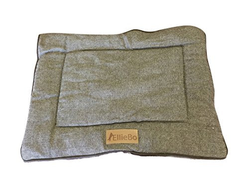 Ellie-Bo Duo Reversible Tweed and Brown Faux Fur Cage Mat