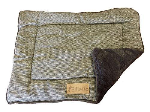 Ellie-Bo Duo Reversible Tweed and Brown Faux Fur Cage Mat