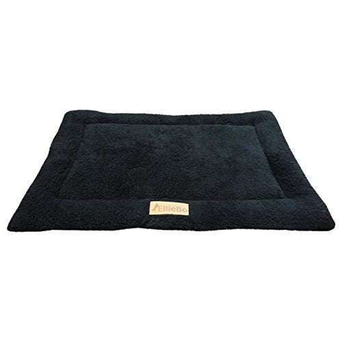 Ellie-Bo Black Sherpa Fleece Cage Mat