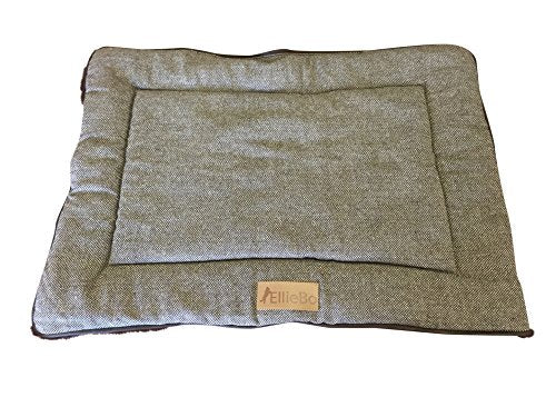 Ellie-Bo Duo Reversible Tweed and Brown Faux Fur Cage Mat