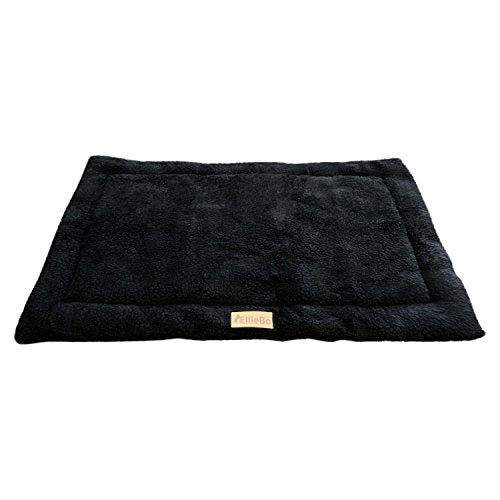 Ellie-Bo Black Sherpa Fleece Cage Mat