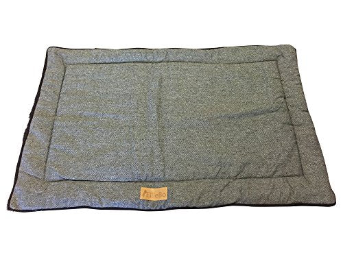 Ellie-Bo Duo Reversible Tweed and Black Faux Fur Cage Mat