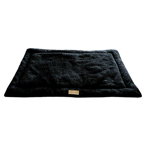 Ellie-Bo Black Sherpa Fleece Cage Mat