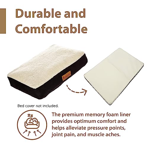 Ellie-Bo Black Memory Foam Dog Bed with Faux Suede and Sheepskin Topping