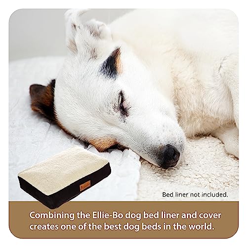 Ellie-Bo Black Cover with Faux Suede and Sheepskin Topping for Memory Foam Dog Beds