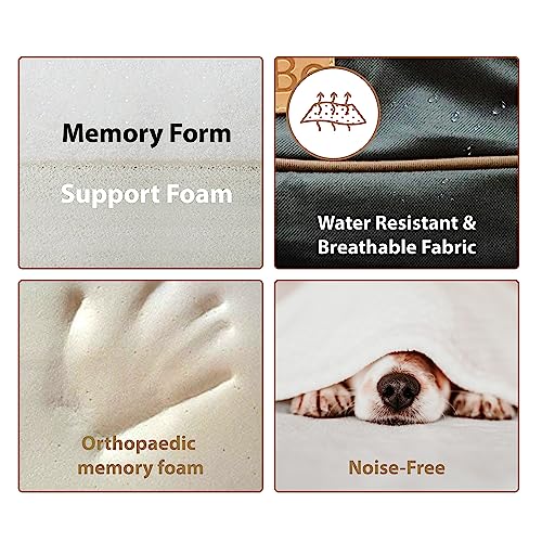 Ellie-Bo Black Memory Foam Water-resistant Dog Bed