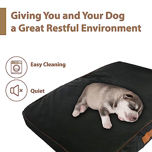Ellie-Bo Black Memory Foam Waterproof Dog Bed