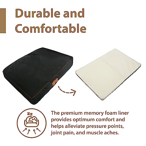 Ellie-Bo Black Memory Foam Waterproof Dog Bed