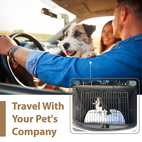 Ellie-Bo Deluxe Slanted Dog Cage in Black