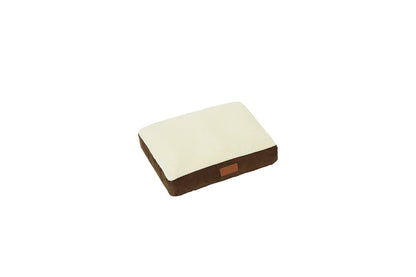 Ellie-Bo Brown Dog Bed with Faux Suede and Sheepskin Topping