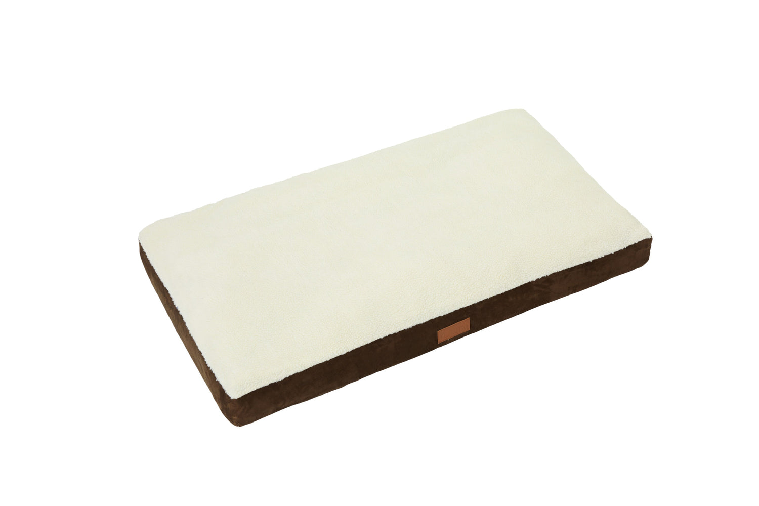 Ellie-Bo Brown Dog Bed with Faux Suede and Sheepskin Topping