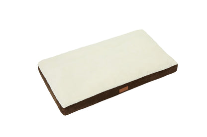 Ellie-Bo Brown Dog Bed with Faux Suede and Sheepskin Topping