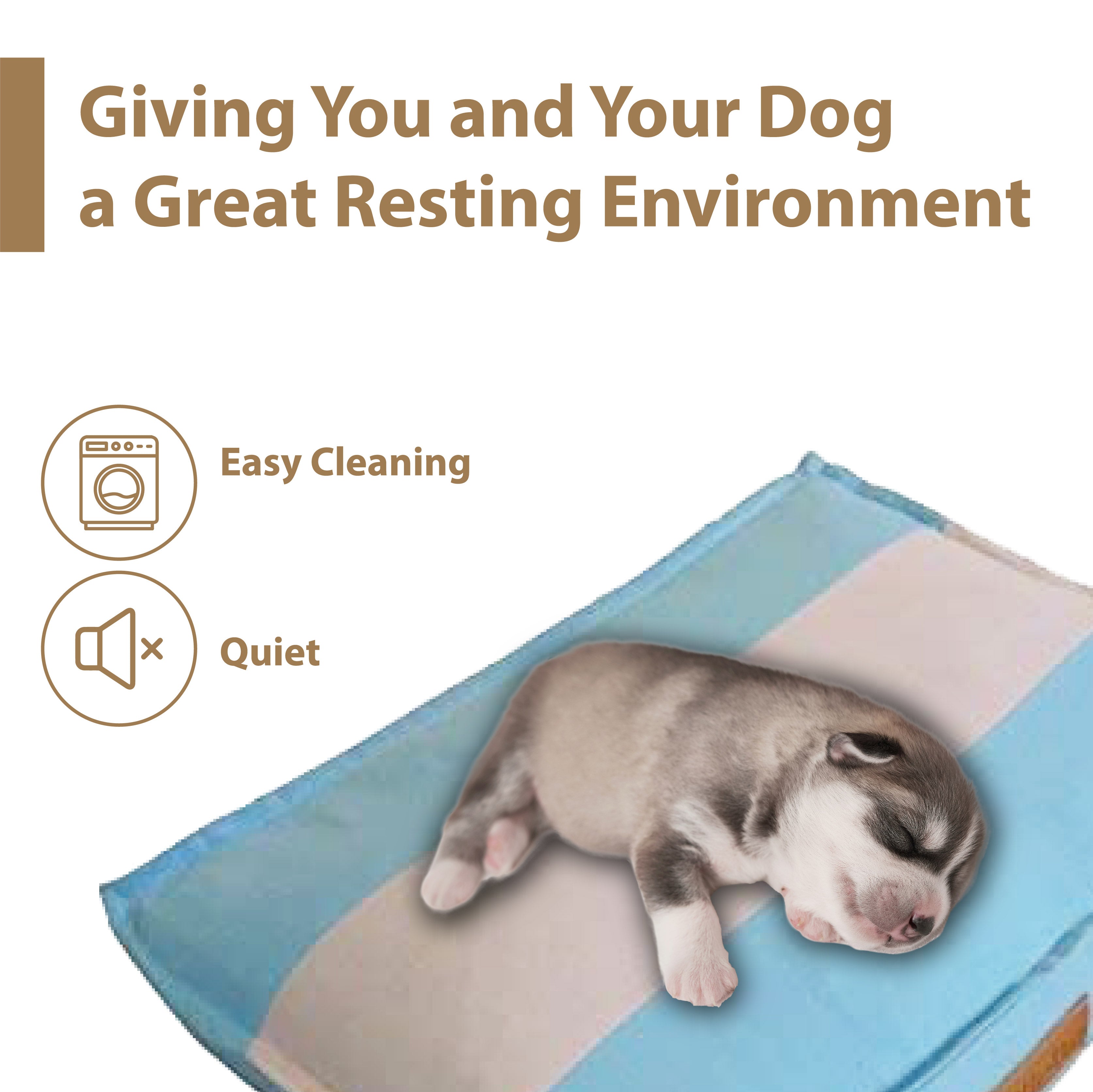 Ellie-Bo Striped Blue and Grey Dog Bed