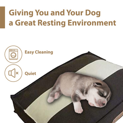 Ellie-Bo Striped Brown and Cream Dog Bed