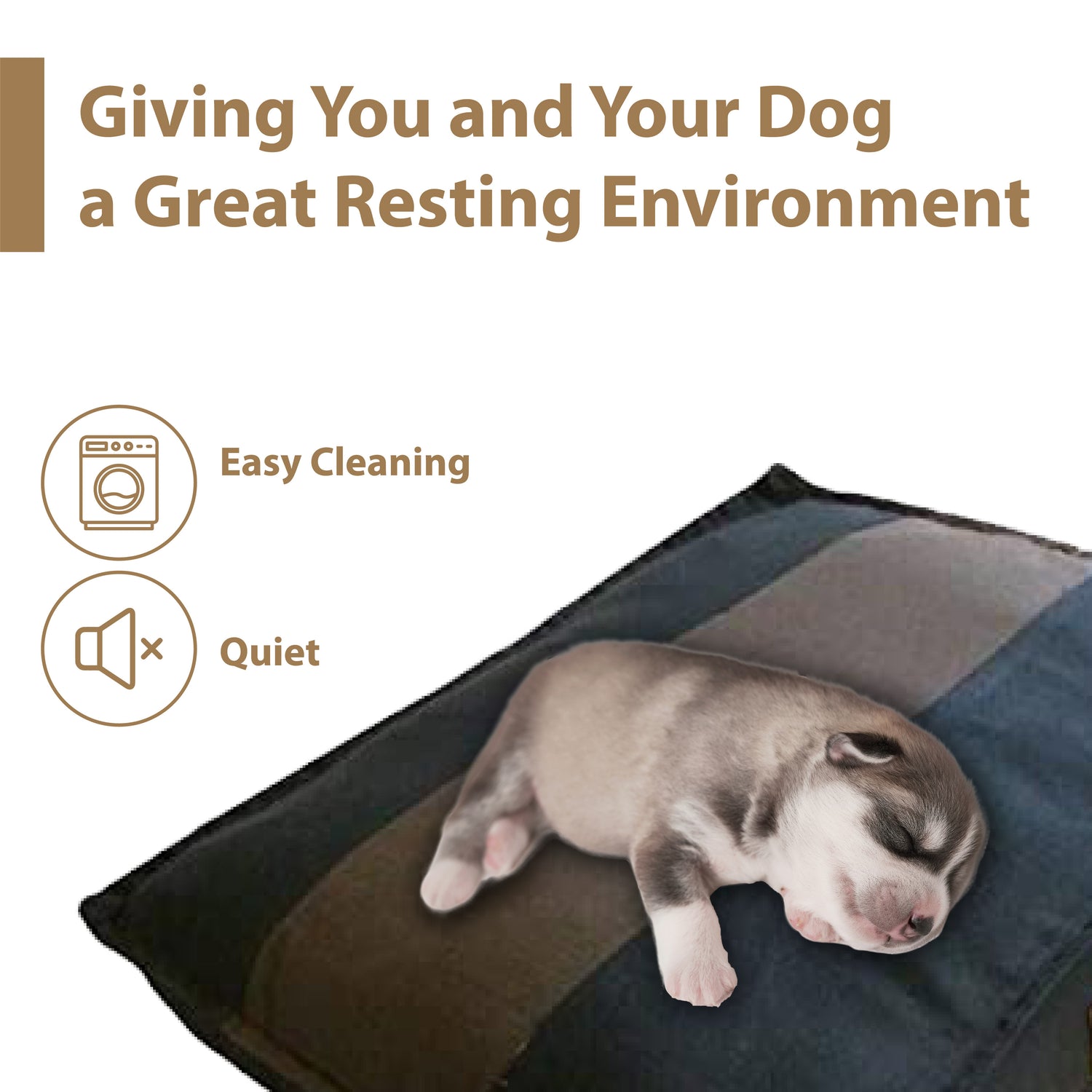 Ellie-Bo Striped Black and Brown Dog Bed