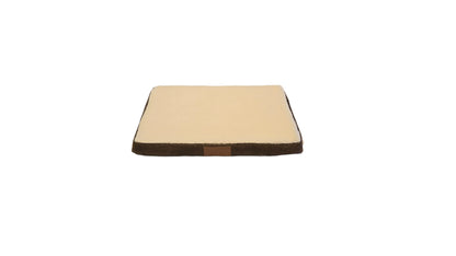 Ellie-Bo Brown Memory Foam Dog Bed with Faux Suede and Sheepskin Topping