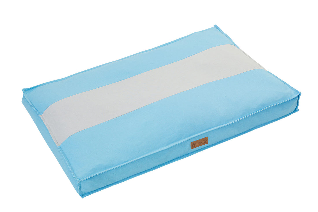 Ellie-Bo Orthopaedic Foam Striped Blue and Grey Dog Bed
