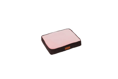Ellie-Bo Dog Bed with Brown Corduroy Sides and Pink Faux Fur Topping