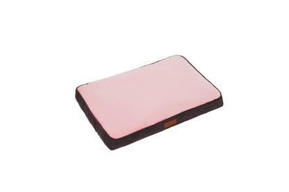 Ellie-Bo Dog Bed with Brown Corduroy Sides and Pink Faux Fur Topping